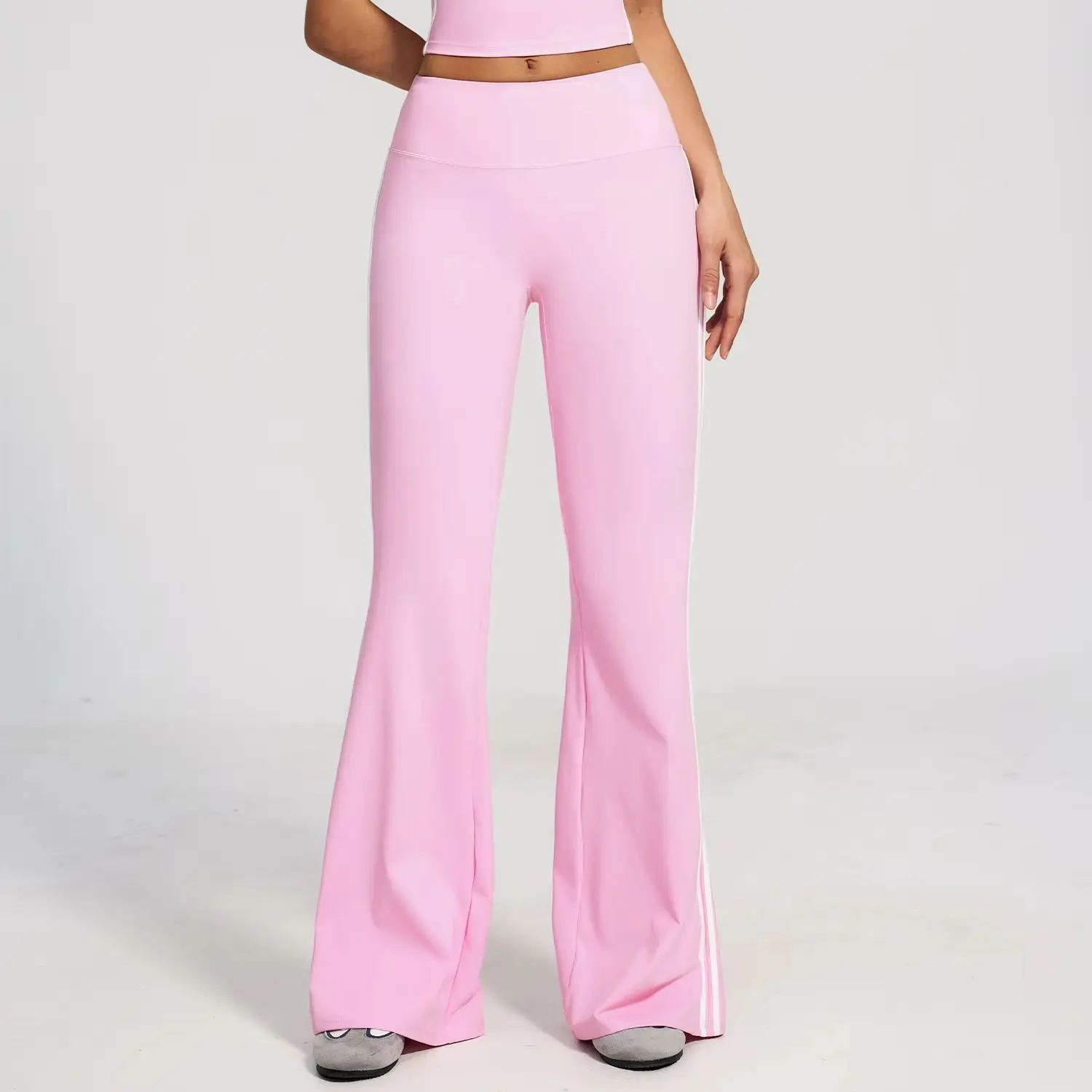 High Waist Wide Leg Yoga Pants Women Butt Lift Workout Pants Flare Leggings Tummy Control Gym Bell-bottoms Fitness Flared Pants