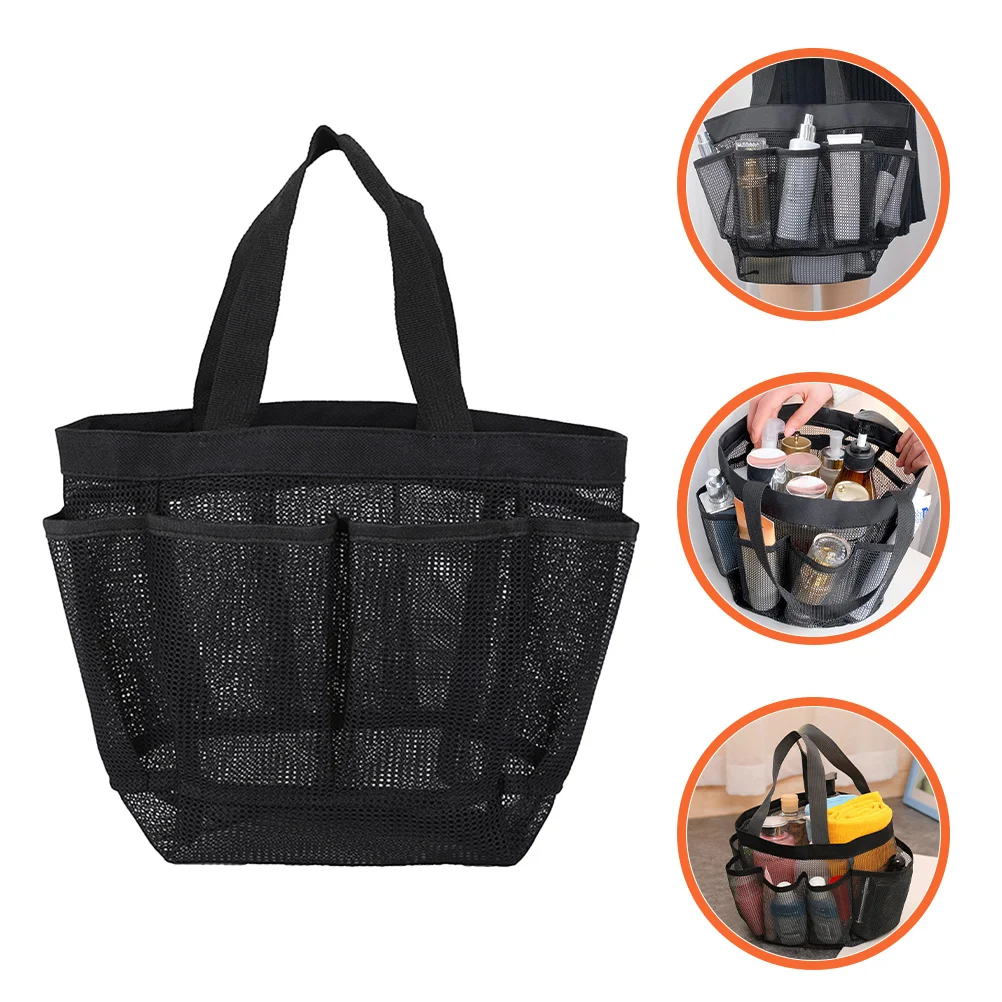 

Beach Bag Mesh Pouch Tote for Women Outdoor Pool Vacation Travel Essential Handheld Organizational Bag with Multiple