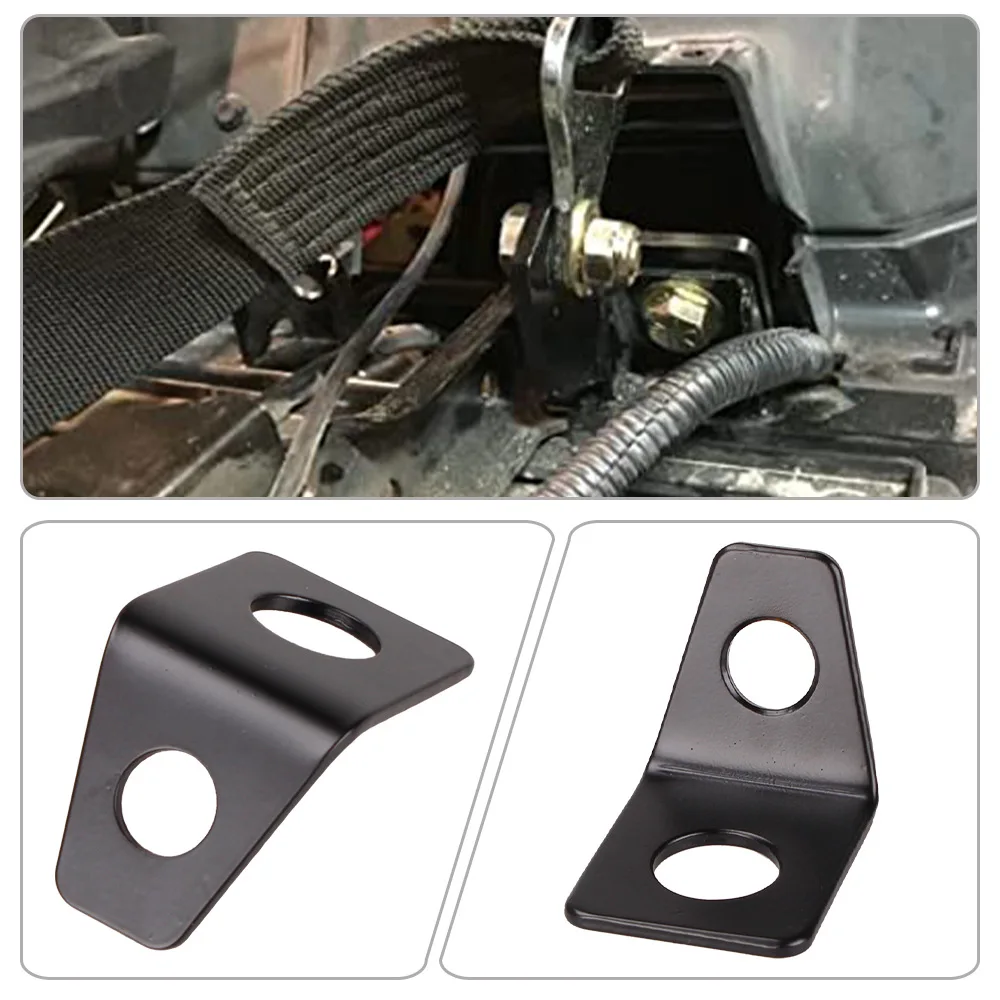5PCS 4 Point Car Racing Seat Belt Anchor Plate Hardware Mount Harness 90 Degree Angle Brackets Kit Seat Belt L-Bracket