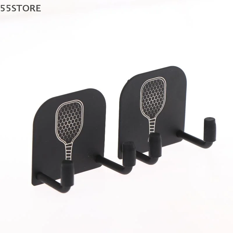 

2 шт., настенная стойка для ракеток из нержавеющей стали, универсальный держатель для ракеток Pickleball, настенный крючок, держатель для ракеток для бадминтона