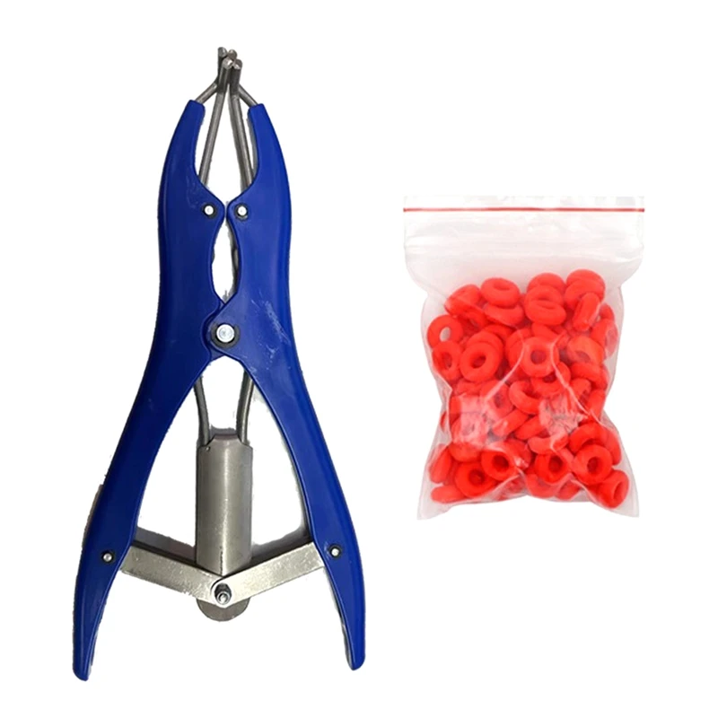 1 Set Animal Tail Removal Pigs Sheep Castration Pliers Elastic Pig Tail Cutter Veterinary Equipment