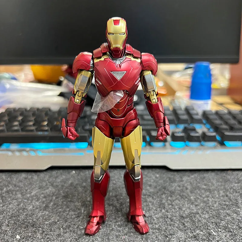 Genuine Bandai Shf Avengers Alliance Reunion 1 Iron Man Mk6 Mark 6 War Damaged Edition Action Figure Collection Model Ornament