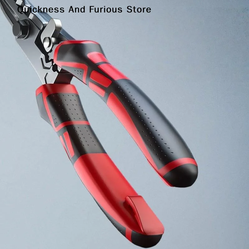 【T】Heavy Duty Multifunctional Electrician Scissors Crimping Wire Cutter With Wrench For Metal Sheet Cable Cutting
