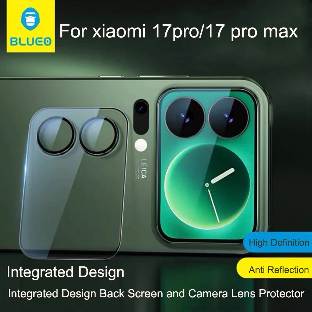 

Blueo For xiaomi 17 pro max all in one Back Screen And Camera Lens Protector,Tempered Glass Cover For Mi 17 pro,Anti-scratch