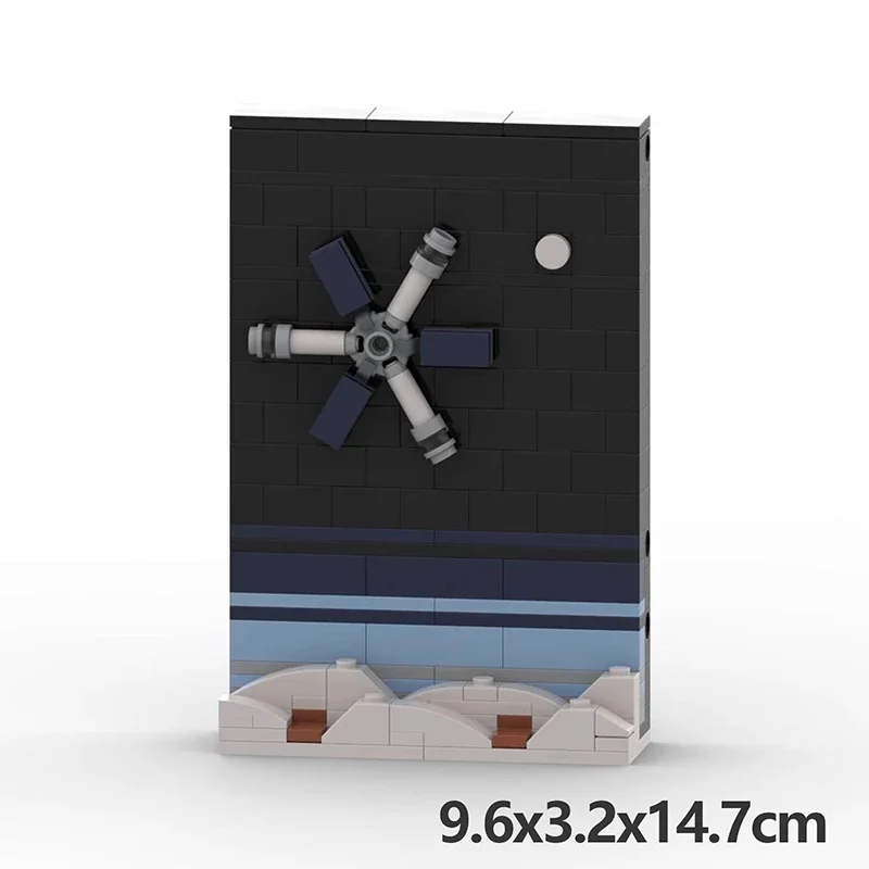 MOC Kreatives Universum Weltraumgeschichte Postkarte Baustein-Modell DIY Kinder-Puzzle Montage-Spielzeug Geburtstagsgeschenk Dekoration – Detail 4