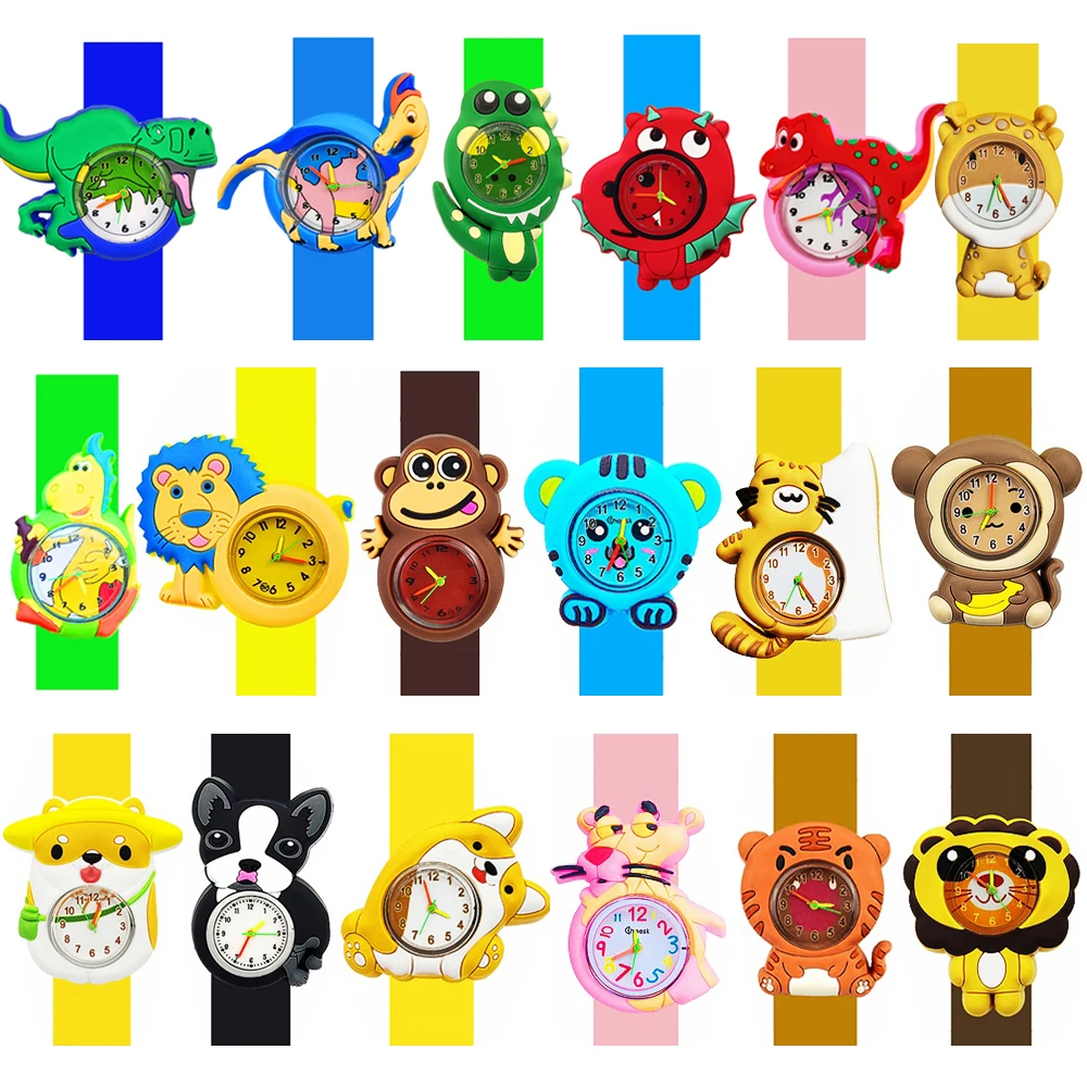 Grosir jam tangan anak-anak kartun mainan waktu belajar bayi jam tangan anak laki-laki Perempuan jam hadiah ulang tahun untuk anak usia 2-15