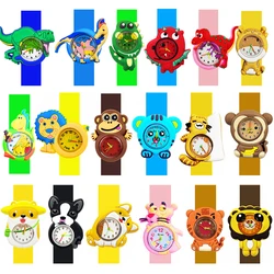 Montres de dessin animé pour enfants, jouet d'apprentissage de l'heure, claquettes pour garçons et filles, cadeau d'anniversaire pour enfants âgés de 2 à 15 ans, vente en gros