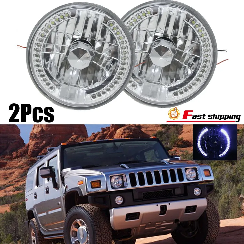 

Пара круглых фар с эффектом Halo 7 дюймов для Hummer H1 H2 2006-2009 годов, холодный белый свет