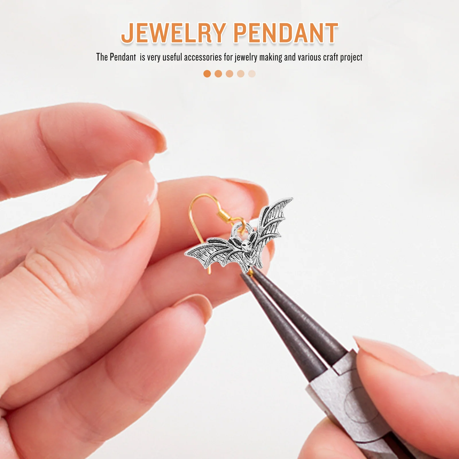 

100Pcs Metal Bat Pendant Charms Charms for DIY Jewelry Making Crafting Bracelet Necklace Accessories Hanging Pendant