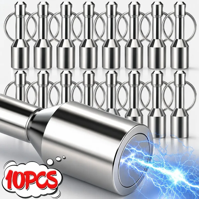 1/10PCS Strong Metal Magnet Keychains Neodymium Magnetic Clasps Anti-loss Car Keys Necklace Hanging Holder Office Storage Tools
