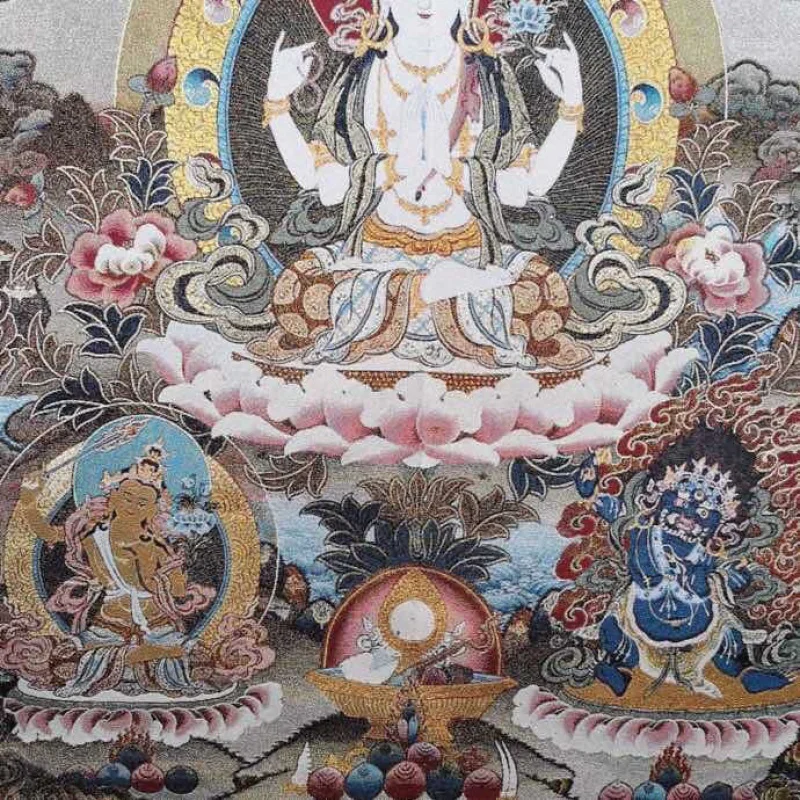 Tibet Thangka Um Pedaço Antigo, Laca, Antigo Bordado, Jiangsu, Fábrica Por Atacado, Transporte Da Gota