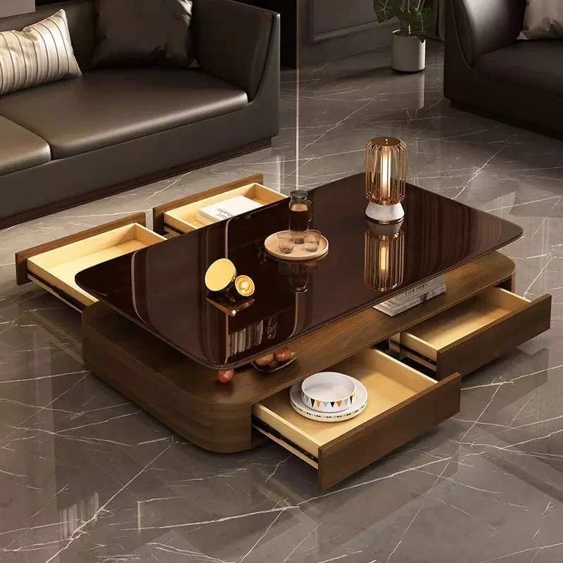 Nordic European Vintage Coffee Table Luxury Italian Storage Center Coffee Table Hallway Deco Modern Meuble Salon Furniture Home