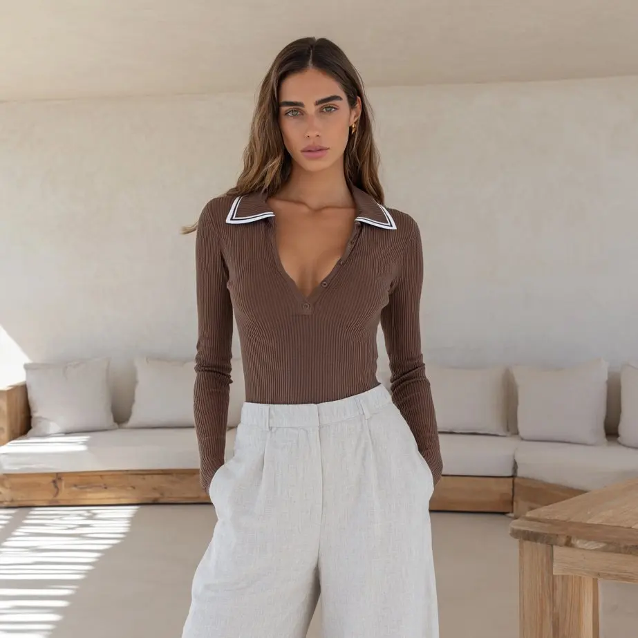 

Long Sleeve Straight Tube Casual T-Shirt Spring Dress Autumn Retro Style Women's Top Fashionable Comfortable Loose Fit Tee