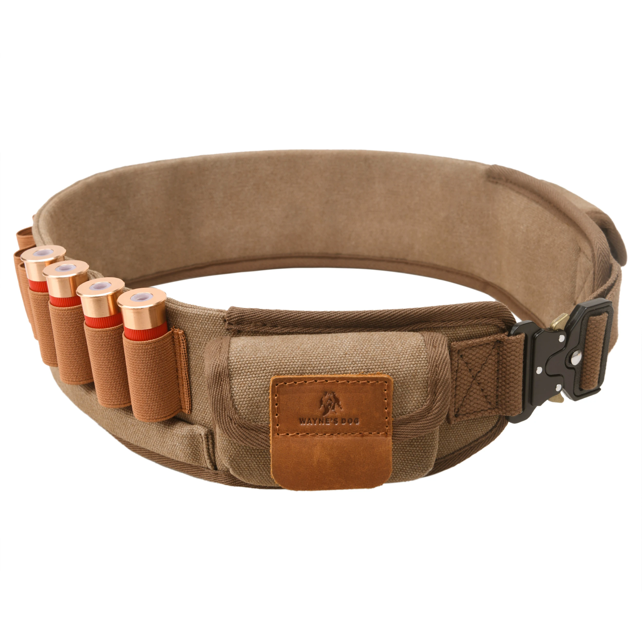 New Canvas Shotgun Cartridges Belt Fit 18 Rounds Shotshell Shooting Shells Holder Pouch For 12GA 16GA 20GA