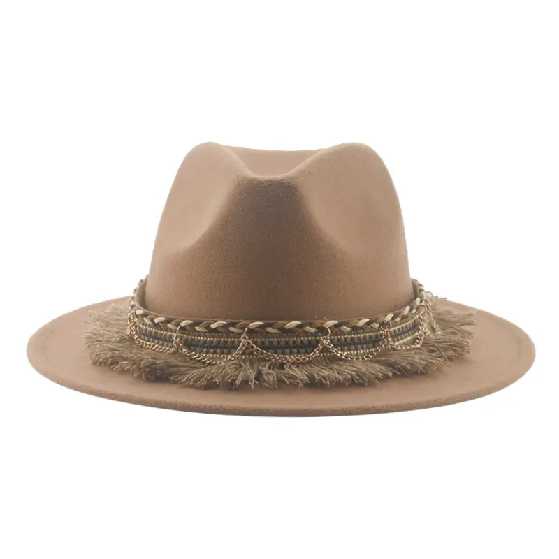 Cowboy Hats Hat Fedora Hat Felted Man Hat Hats for Women Western Cowboy Panama Vintage Casual Luxury Men Hat Sombrero Hombre New