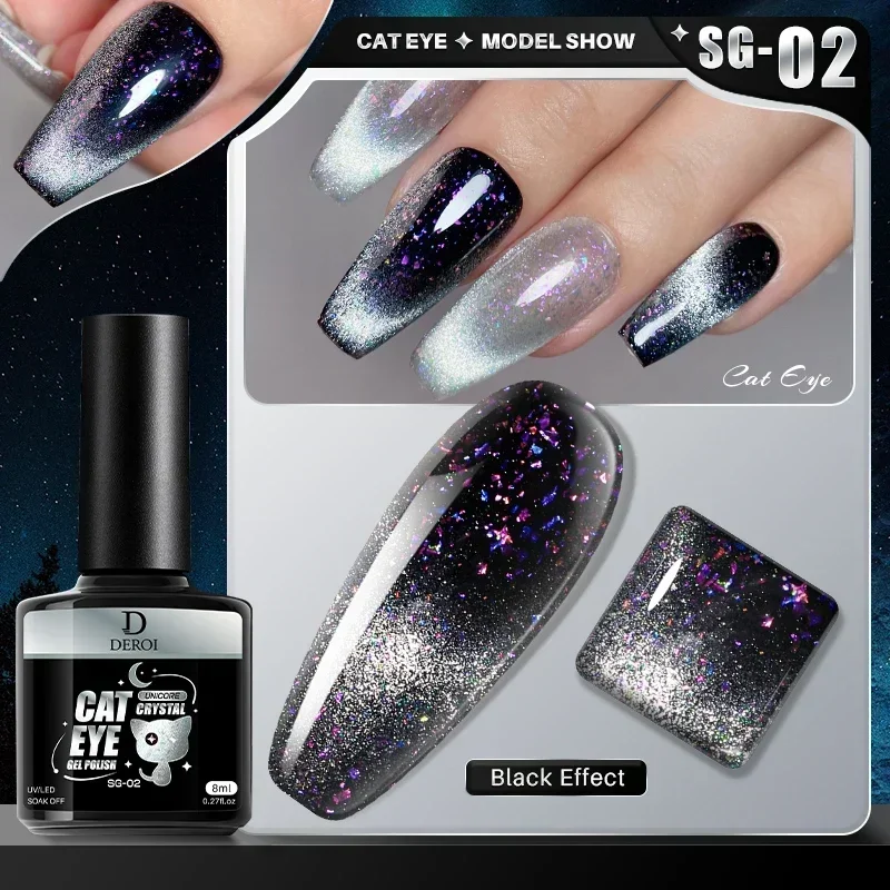 Glitter magnético olho de gato gel polonês cristal olho de gato unha gel polonês vidro auroral uv gel verniz semi permanente para arte do prego