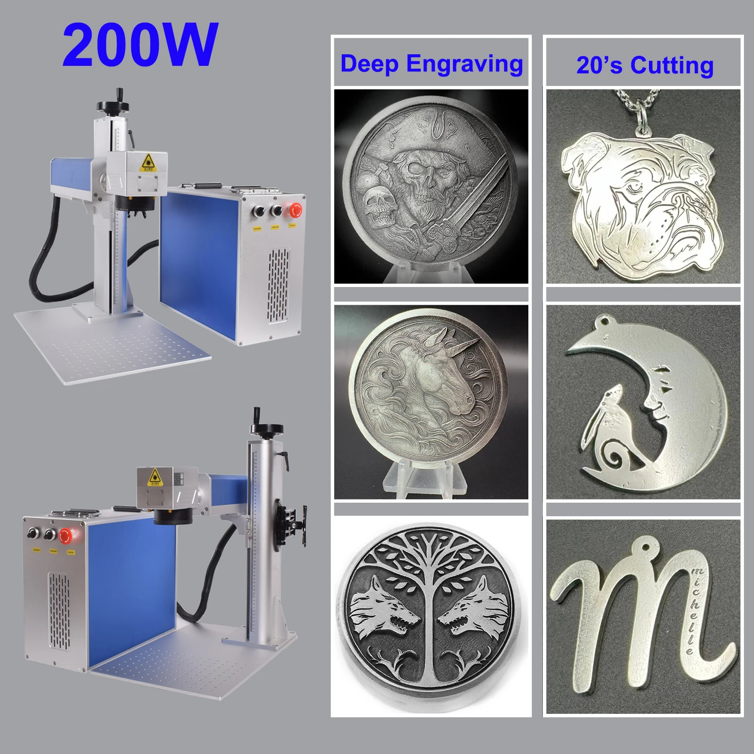 200W JPT Fiber Laser Marking Machine Fiber Laser Cutting Engraving Jewelry Gold Silver Metal 60W 100W Laser Engraver EU US Ship