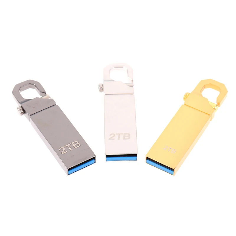 1 قطعة محرك فلاش USB محمول صغير عالي السرعة USB 3.0 محرك فلاش 2 تيرا بايت U القرص قسط الذهب والفضة اللون تخزين الذاكرة عصا #5