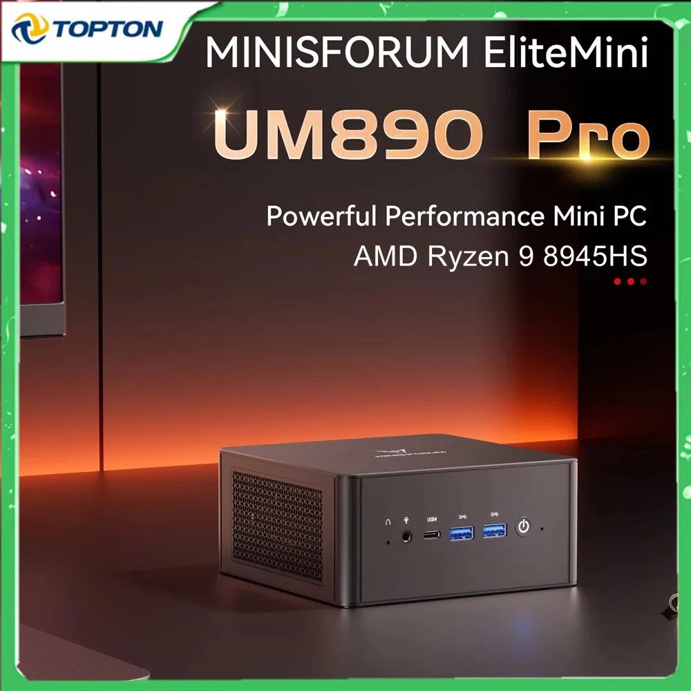 

MINISFORUM UM890 UM880 Pro Gaming Mini Computer AMD Ryzen 9 8945HS 7 8845HS 2*USB4.0 2*DDR5 2*PCIE4.0 Window 11 Mini PC WiFi6