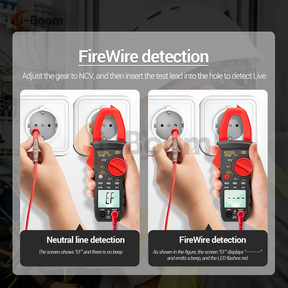 ANENG ST181/ST182/ST183 Clamp Multimeter LED Display High Precision Multi-function Electrician Test Meter