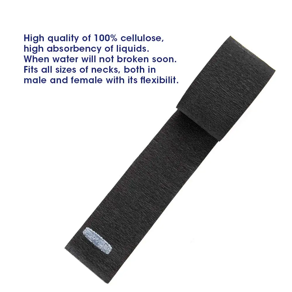 5er-Rollen/Packung Haarschneidezubehör, Halspapier, verstellbar, für Friseure, speziell für Salon, Friseursalon, weiß, schwarz – Detail 4