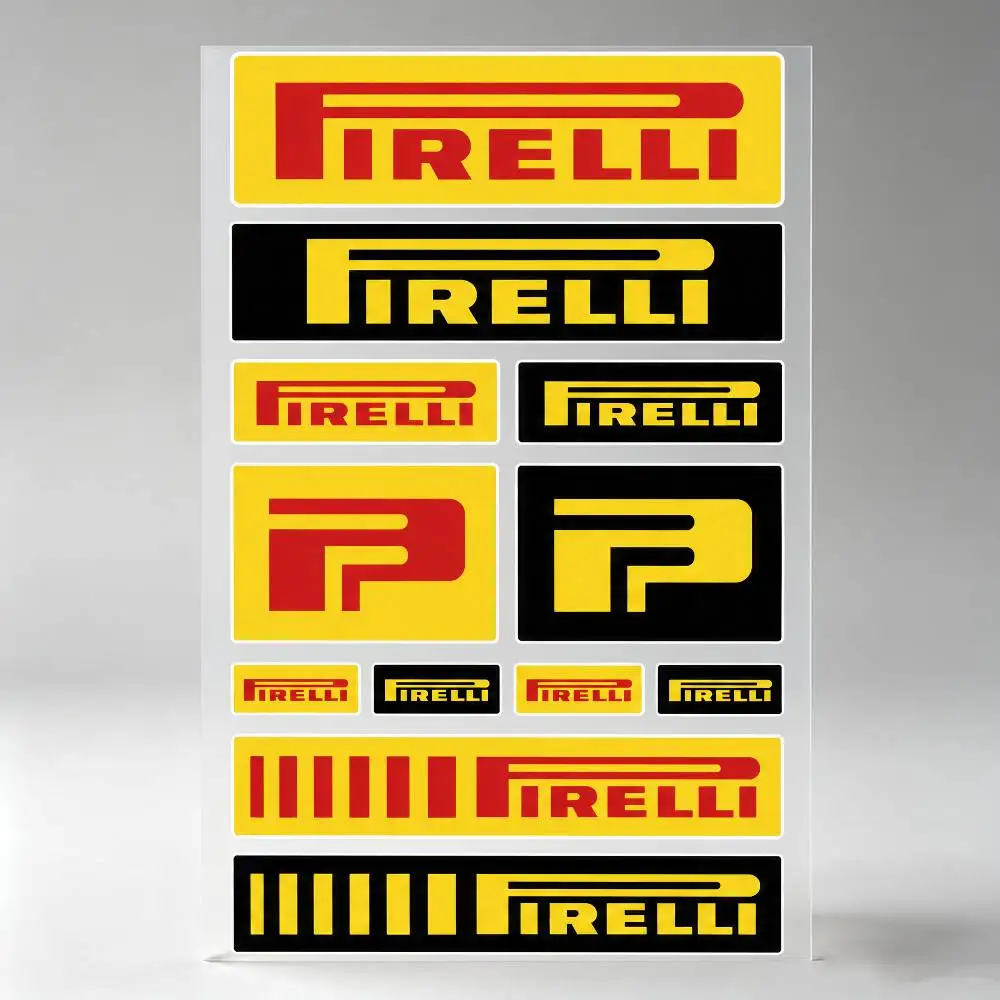 Autocollants réfléchissants pour moto PIRELLI, avertissement de sécurité 3M la nuit dans l'obscurité pour casques de scooter