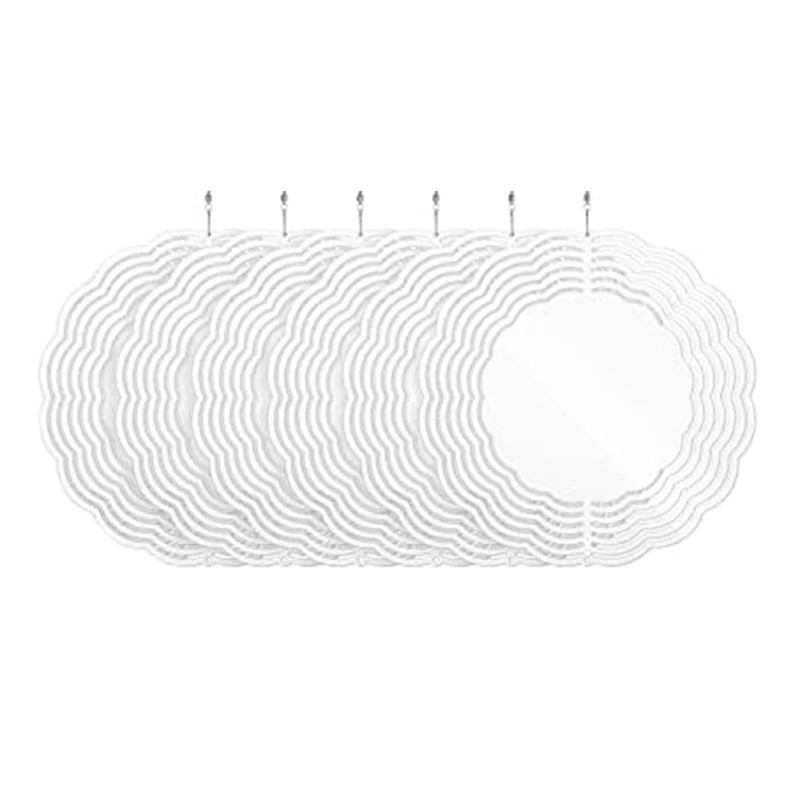 

6Pack 8 Inch Sublimation Wind Spinner Blanks 3D Wind Spinners Hanging Wind Spinners For Garden Decoration