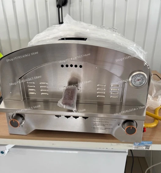 Stainless steel household large-sized gas pizza oven