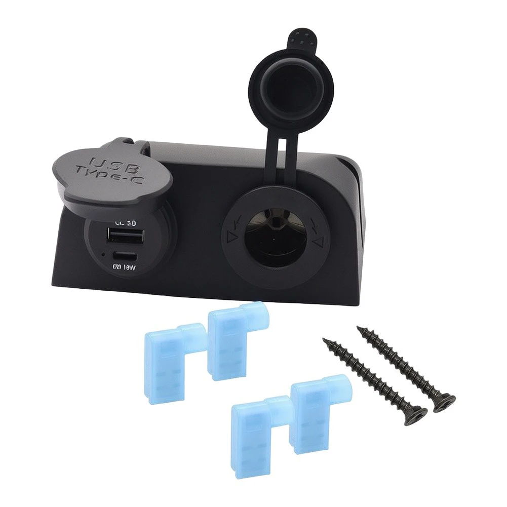 Type-C USB Charging Panel with 18W PD Support for RV Marine Boats Motorcycles Operating on 12V or 24V DC Power Input