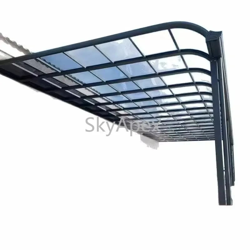 Motorized Aluminum Awning Waterproof Patio Canopy Polycarbonate Roof Energy Seasons Balcony Sun Slat Balcony Powder Steel Gazebo