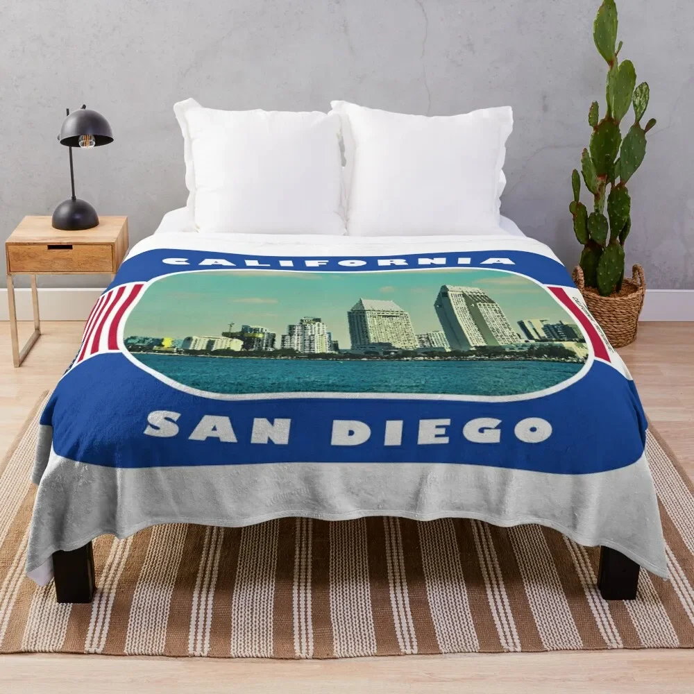 

California, San Diego, USA Throw Blanket Decorative Throw Beach For Sofa Thin Flannel Fabric Blankets