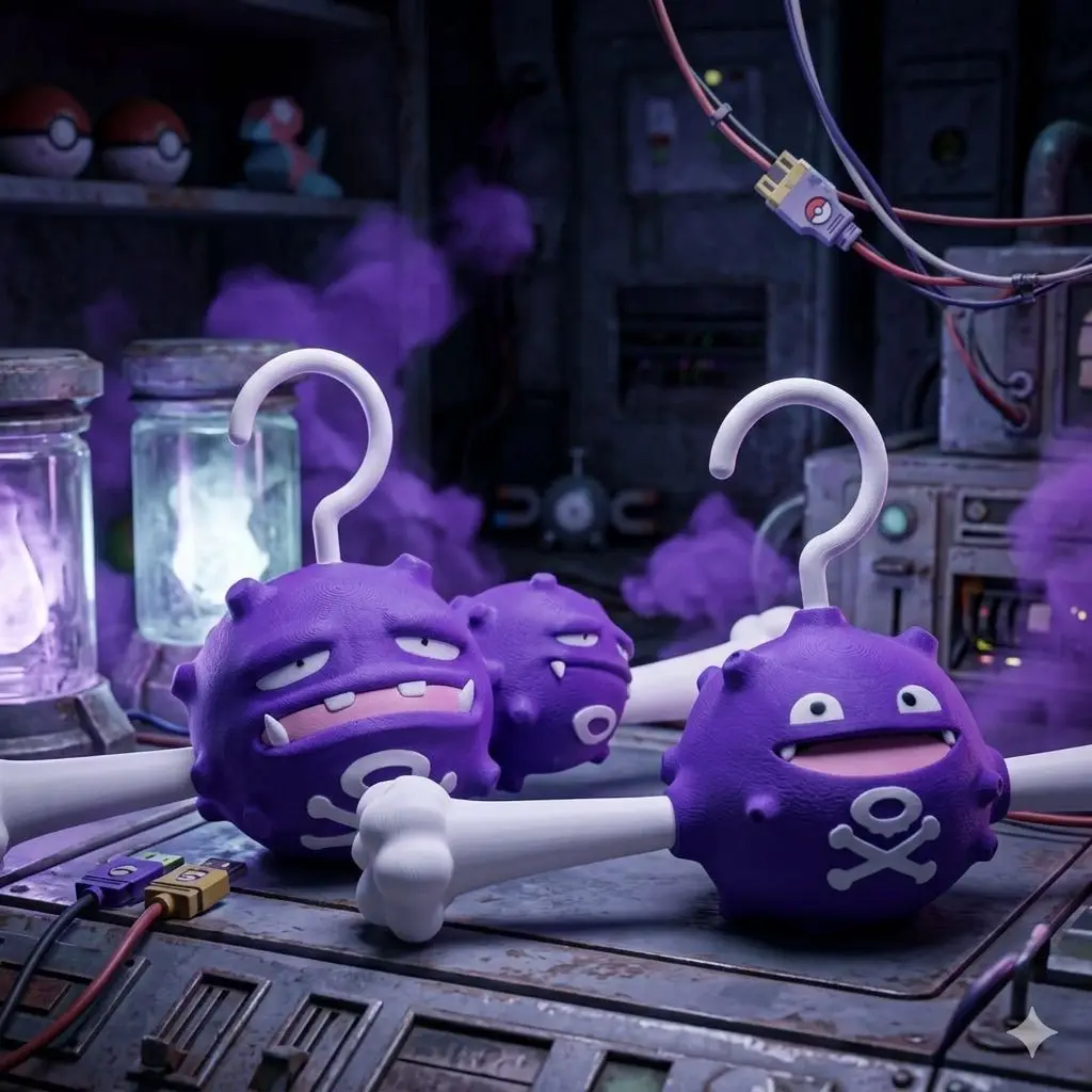 

Pokemon Weezing Koffing Hanger Air Freshener Cute Cartoon Clothing Hanger Gift Home Decor Collectible Item