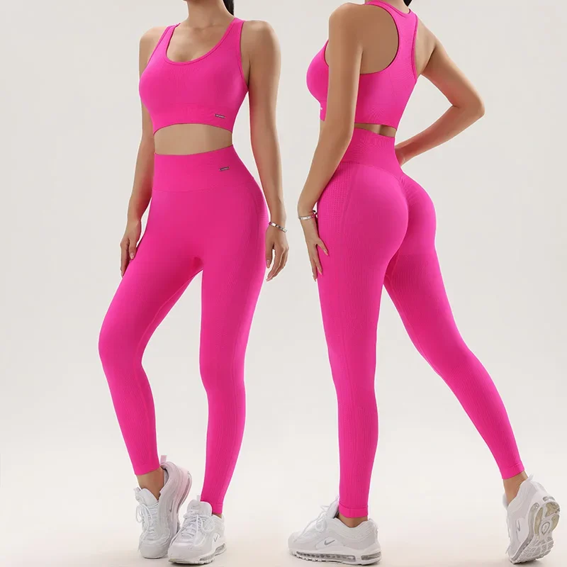 

Women's sports fitness suit shock-proof fast-drying vest yoga pants high waist pants slim