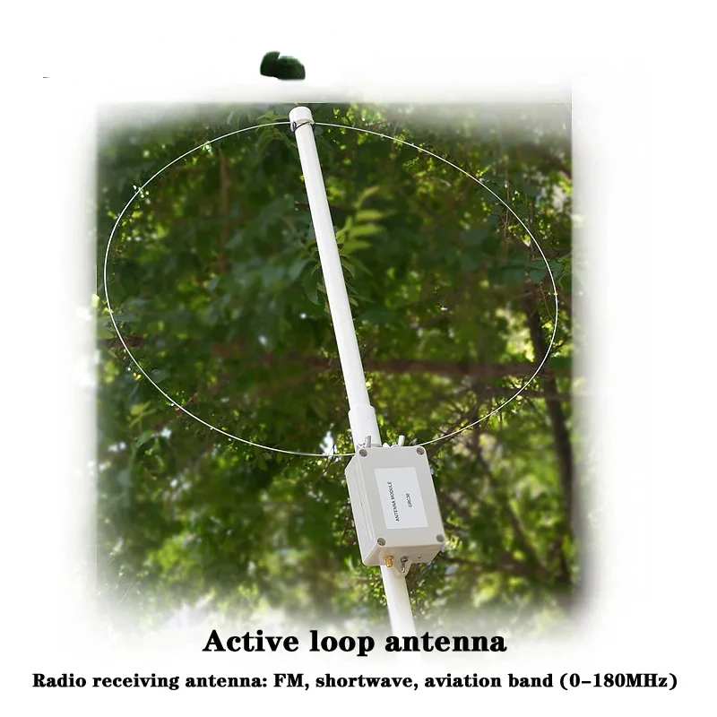 Grc30 Radio Active Loop Antenna Miniwhip Two-in-One Performance Antenna 0.1-180MHz