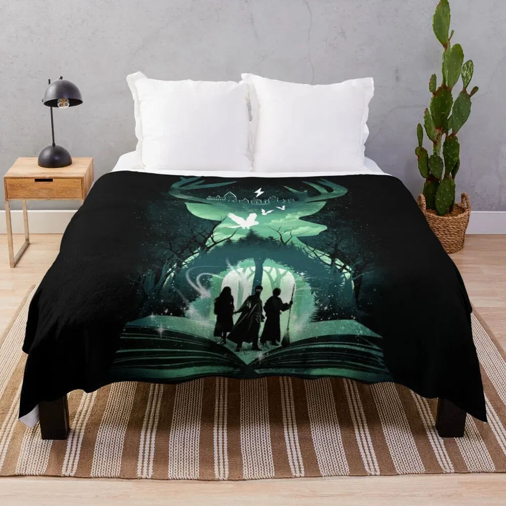 

The Magic Never Ends Throw Blanket Shaggy Flannel Fabric Travel Quilt Blankets