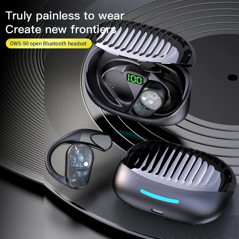 

360° Surround Stereo Earphones Bluetooth Earphone Wireless Earphones Original OWS-90 Hand Free Headset for Phone Hifi Sport Gift