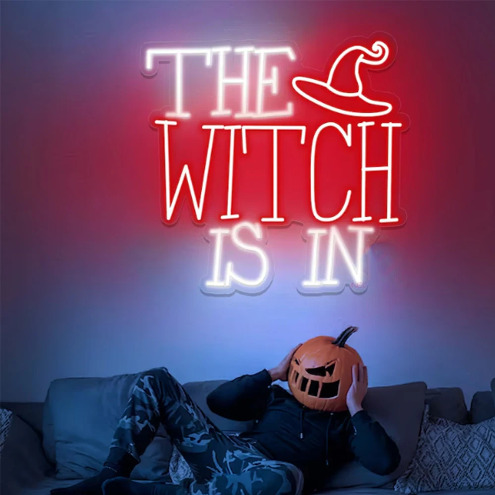 I Love Hot Ghosts Neon Led Sign Halloween Party For Wall Decoration Halloween Light Room Decor Dimmable Sign For Home Shop Logo