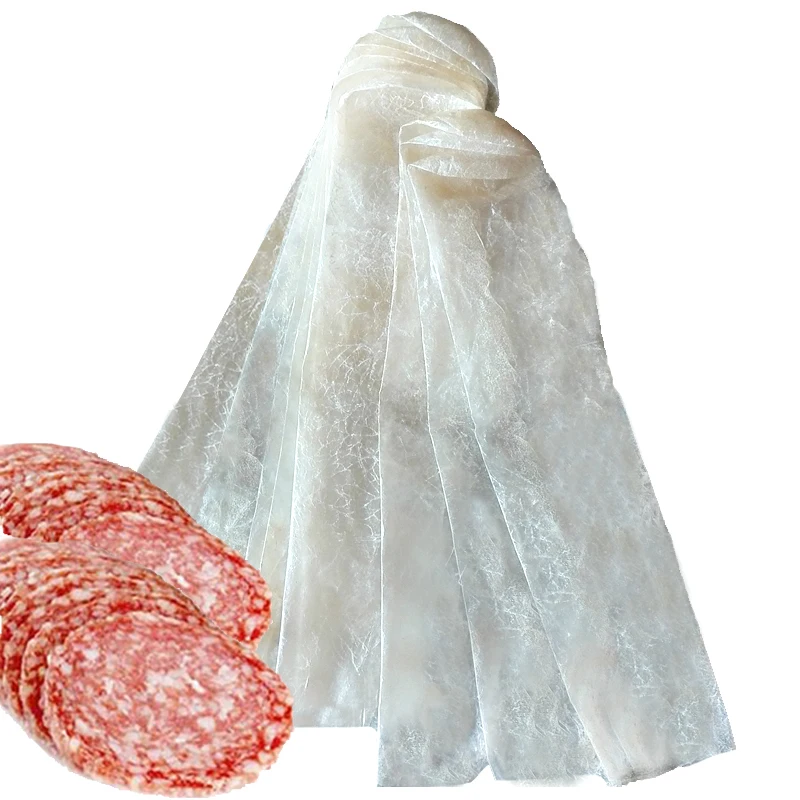 1-10 Piezas de Tripa Natural Seca de 10cm×50cm para BBQ, Elaboración de Salchichas Ahumadas, Jamón, Producción Comercial de Salami, Juego de Herramientas de Cocina