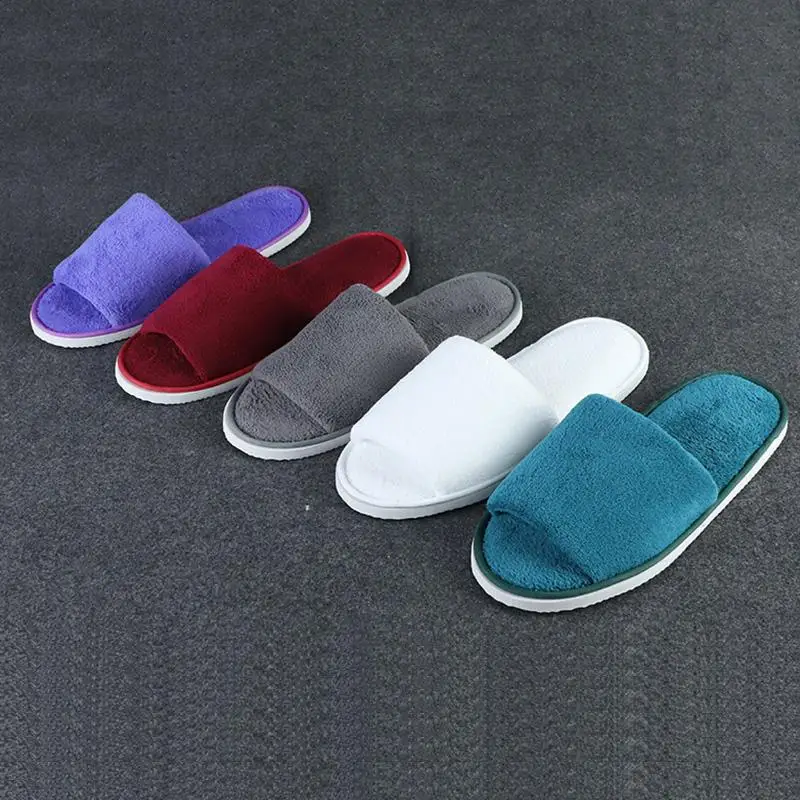 1 Pair Hotel Thicken Non-slip Slippers Comfort Travel Disposable Slippers Portable Folding Home Guest Indoor Slippers 2023