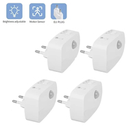 Mini LED Night Light PIR Motion Sensor Lamp 3 Modes Night Lamp Bedroom Bedside Lights EU Plug For Closet Corridor Bathroom