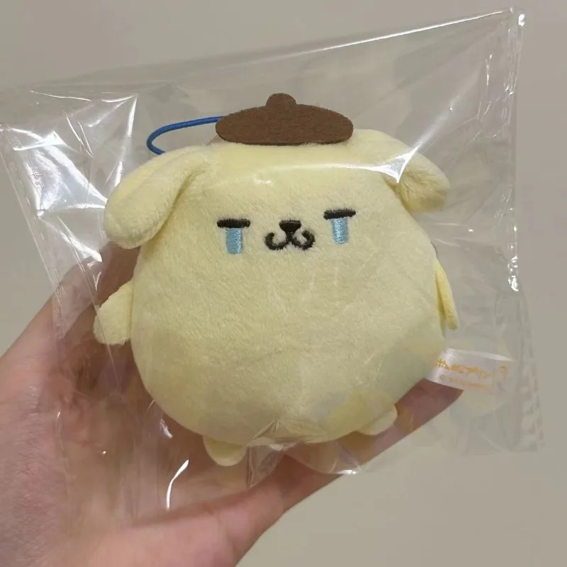 Sanrio Kawaii PomPomPurin Plush Toy Plush Pendant Anime Crying Expression Plush Keychain Stuffed Toy Backpack Decoration Gift