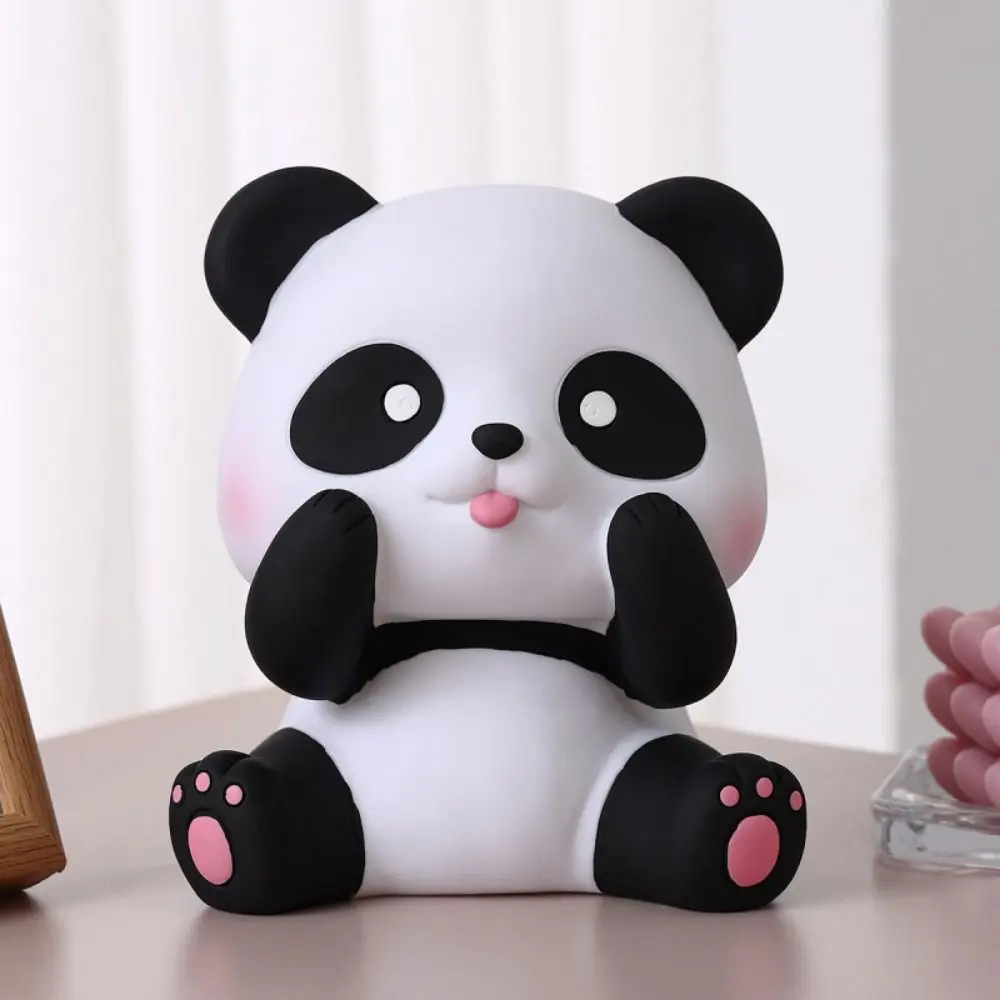 

Large Capacity Cute Design Panda Piggy Bank Unbreakable Anti-fall Sitting Panda Saving Box Cartoon Animals Ornaments Children's