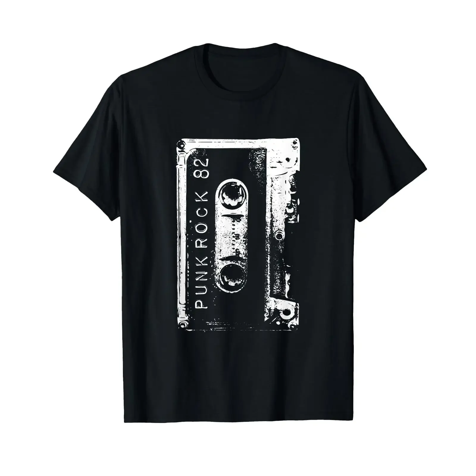 Punk Rock 80's Concert Mixtape Vintage T Shirt vintage Washed Versatile homme Casual streetwear Comfortable Slightly Unisex