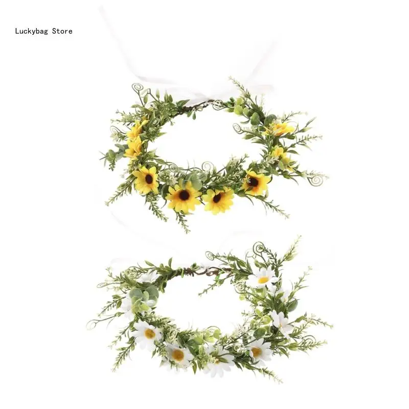 

Flower Headbands Bride Flower Wedding Garlands for Stall Market