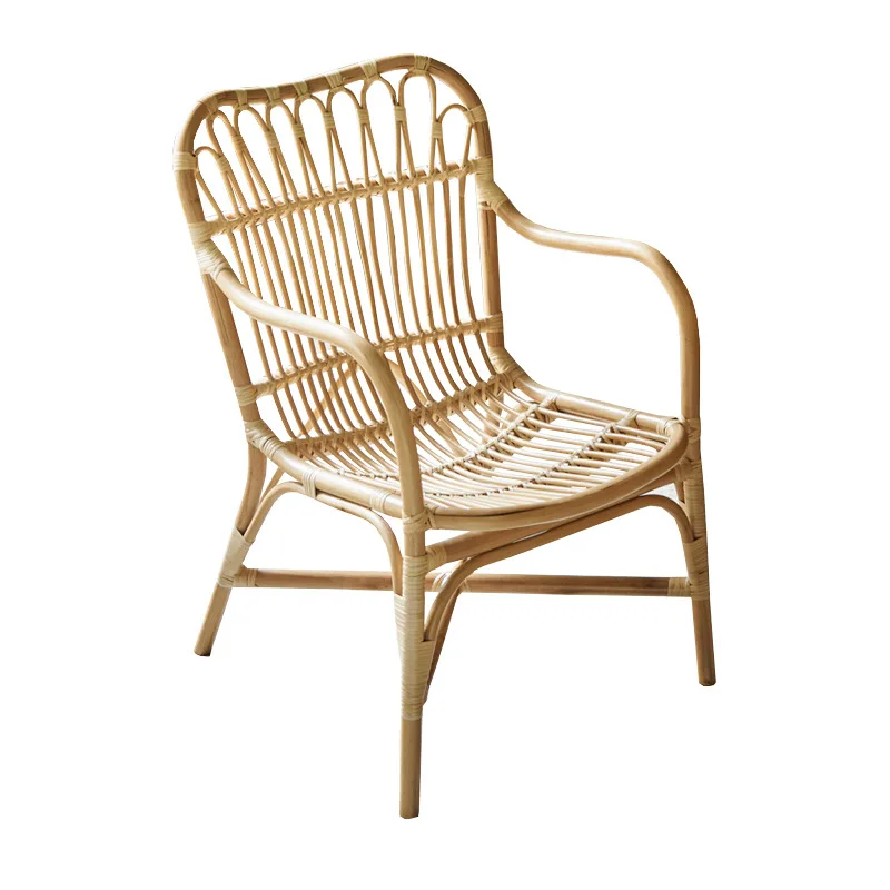 

Dining Chair Modern Nordic Homestay Restaurant Natural Real Rattan Chair Handmade