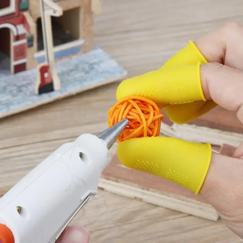 Anti-slip Hot Glue Gun Finger Caps Silicone Anti Scalding High Temperature Heat Resistance Finger Cover Sleeve Protector