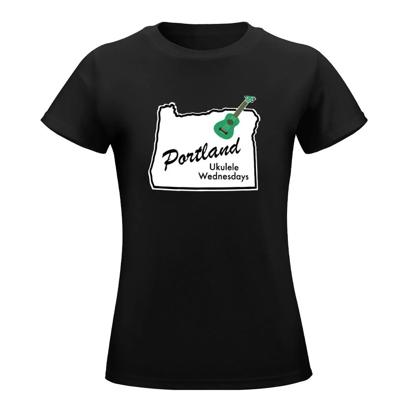 Portland Ukulele Wednesdays T-Shirt plus size tops kawaii clothes aesthetic clothes summer top tight shirts for Women