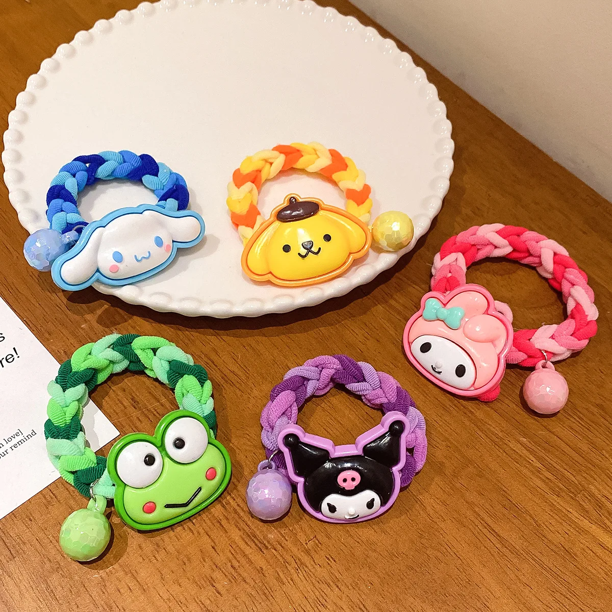 

Sanrio Kuromi Anime Character Cartoon Children's Hair Ties Cute Girl Hair Clips Holiday Party Decorations Gifts