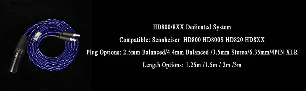 TRKAPLST-50 Upgrade-Kabel für Sennheiser HD580 HD600 HD650 HD660S Kopfhörer, 3,5 mm/4,4 mm symmetrisches Ersatzkabel – Detail 5