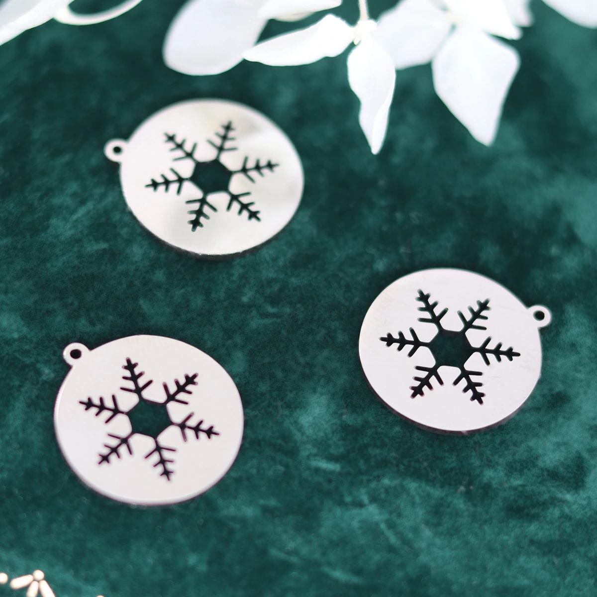 3pcs Snowflake Coffee Tea Cup Pumpkin Bat Starfish Mouse Cherry Charms Pendant Earring Bracelet DIY Necklace Jewelry Making